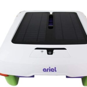 Solar Breeze Ariel Automatic Robot Solar Pool Skimmer with Easy to Empty Oversized Filter Tray and Integrated Smart Technology with Obstacle Avoidance, Plus Solar Powered Cordless Design