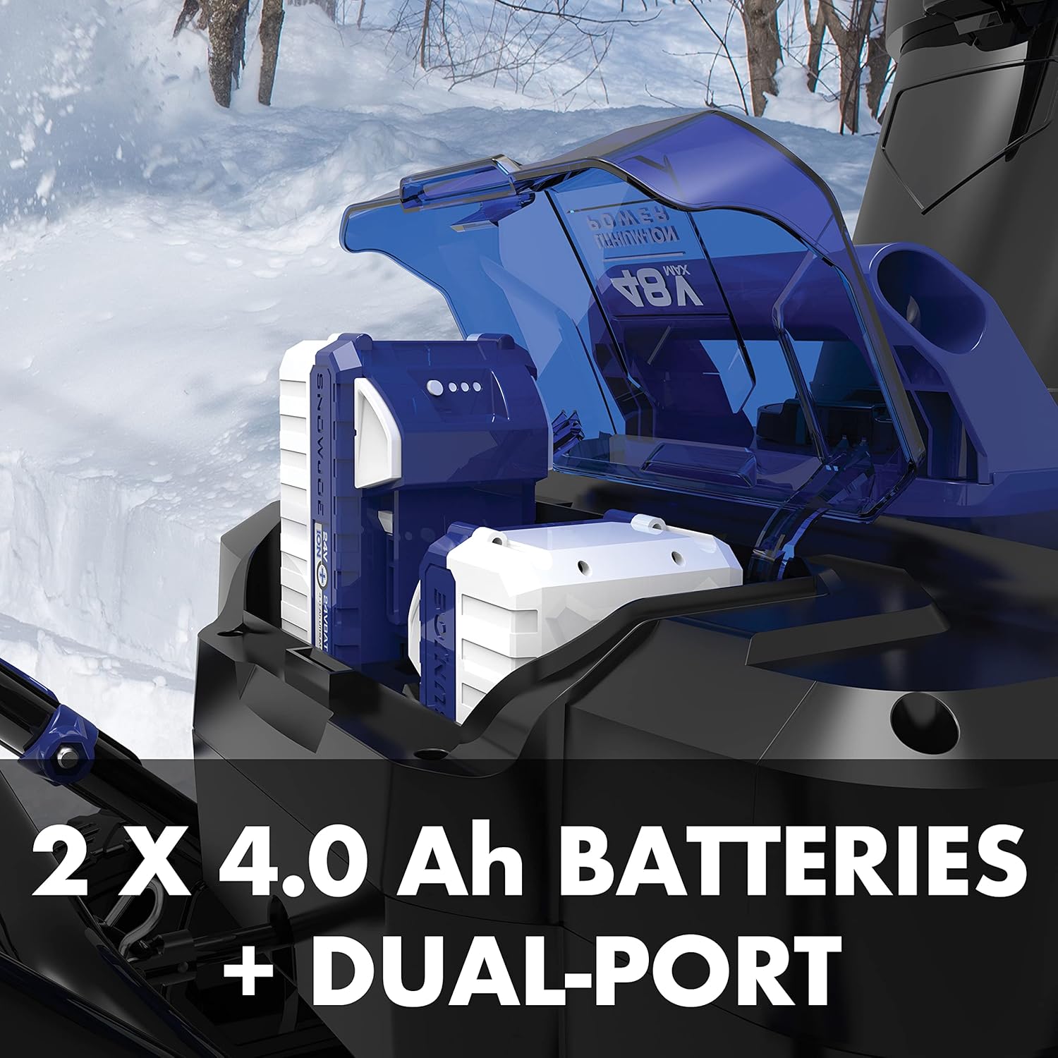 20-Inch 48V Cordless Snow Blower Kit with 2 Batteries and Charger