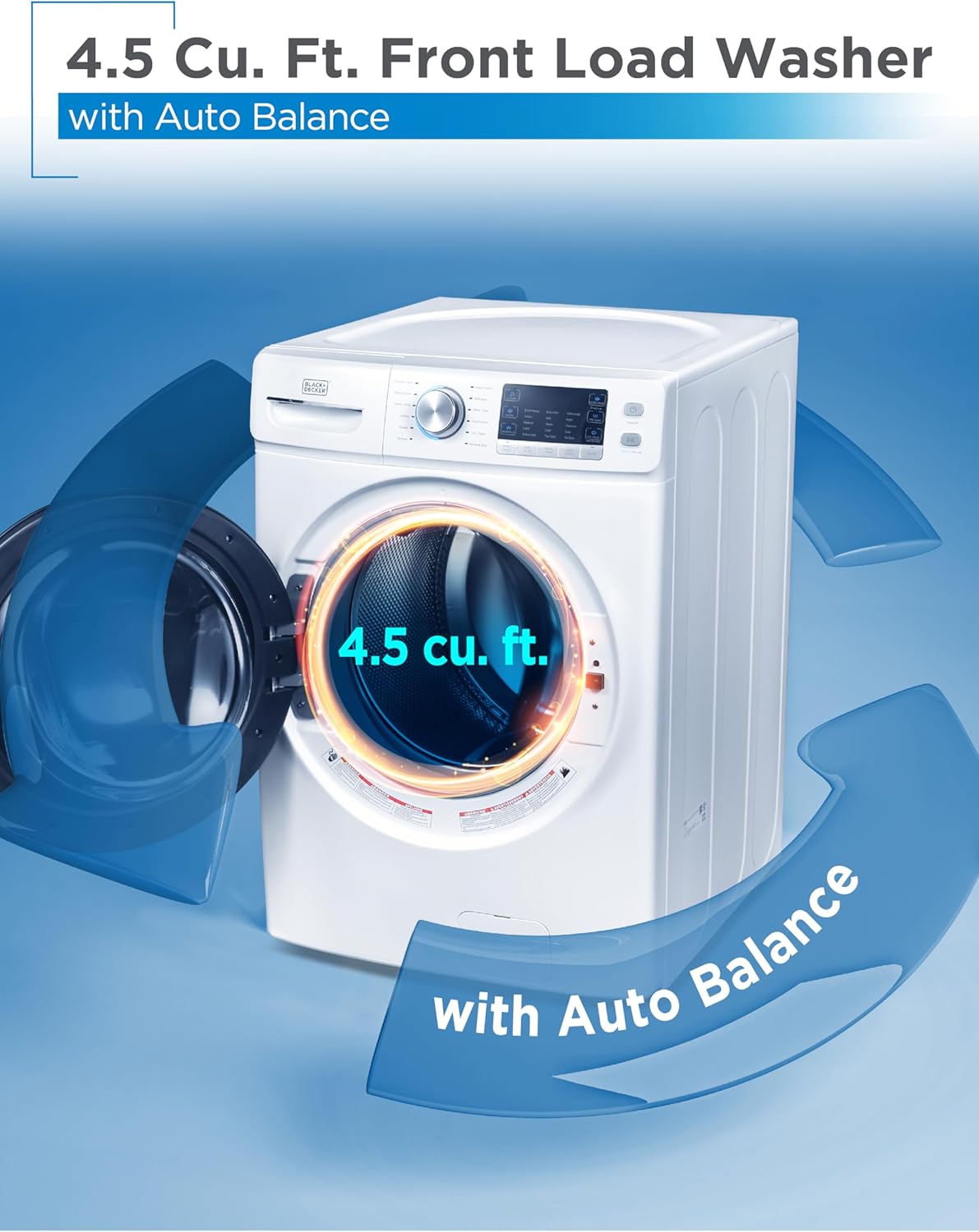 0.9 Cu. Ft. Portable Washing Machine – 5 Wash Cycles