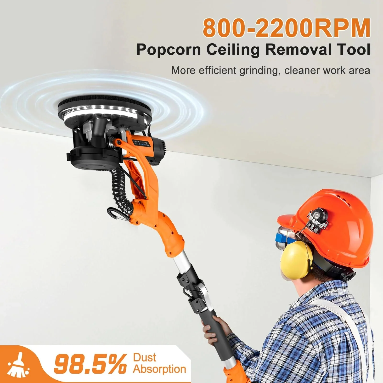 Drywall Sander With Vacuum And LED Light – 1000W