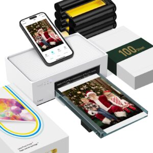 46 Photo Printer with Wi-Fi, 100 Sheets, Thermal-Dye Sublimation, for iPhone & Android