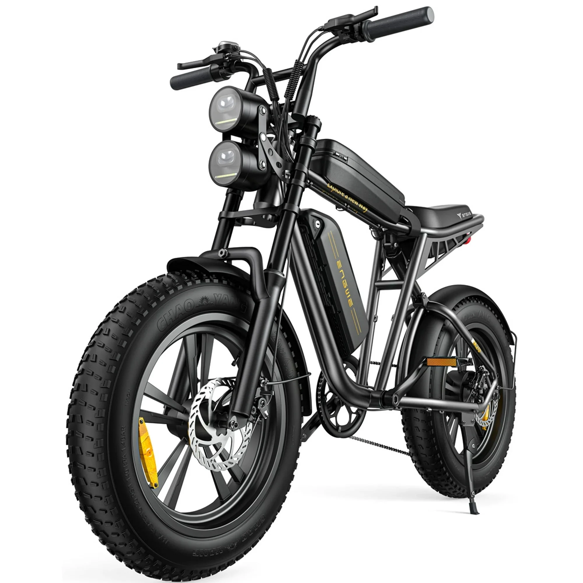 Electric Bike for Adults – 1000W 28mph Moped Ebike with 48V 13A Removable Battery, Up to 94 Miles All Terrain Off Road E-Bike with 20*4.0″ Fat Tire,Full Suspension,7-Speed UL Certified