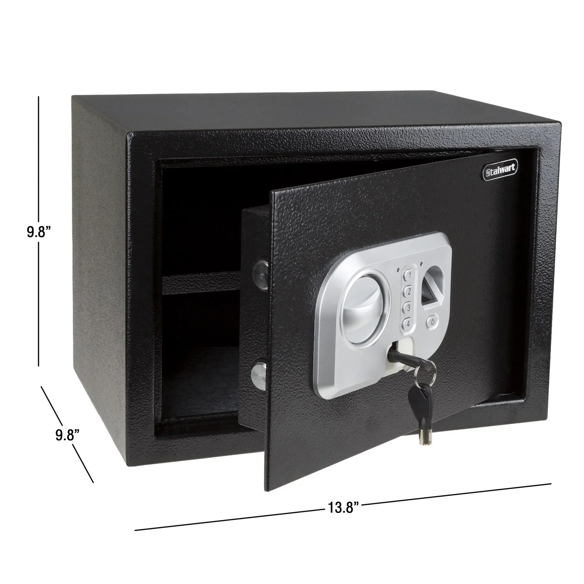 Stalwart Electronic Biometric Safe With Fingerprint Lock And 2 Override Keys
