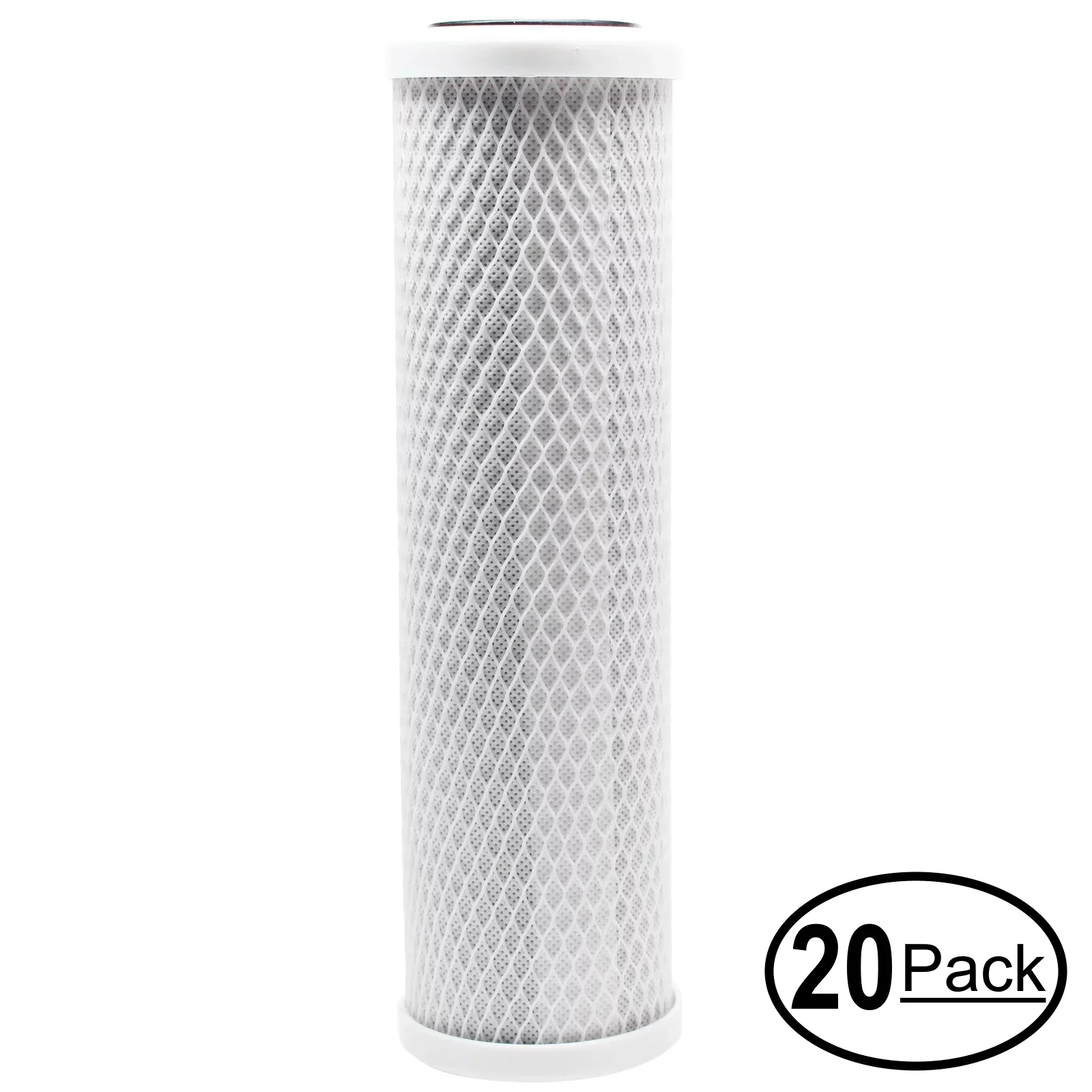 Denali Pure Replacement Activated Carbon Block Filter 20-Pack, 10 inch For PurePro Alkaline RO System – EC106
