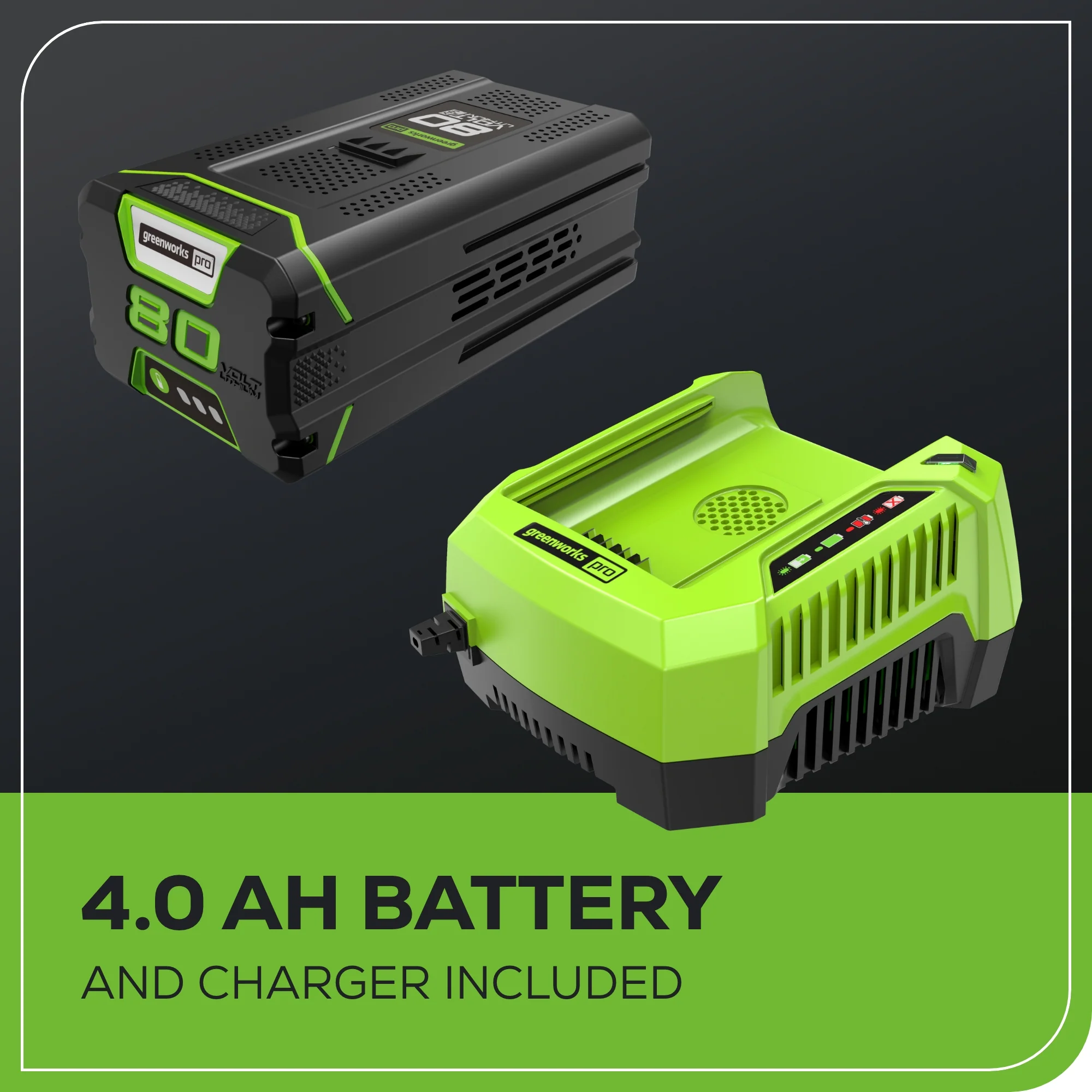 80V Cordless Chainsaw 16-Inch with 4.0Ah Battery and Charger
