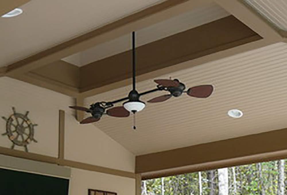 Twin Breeze II 74″ Outdoor Ceiling Fan, Bronze