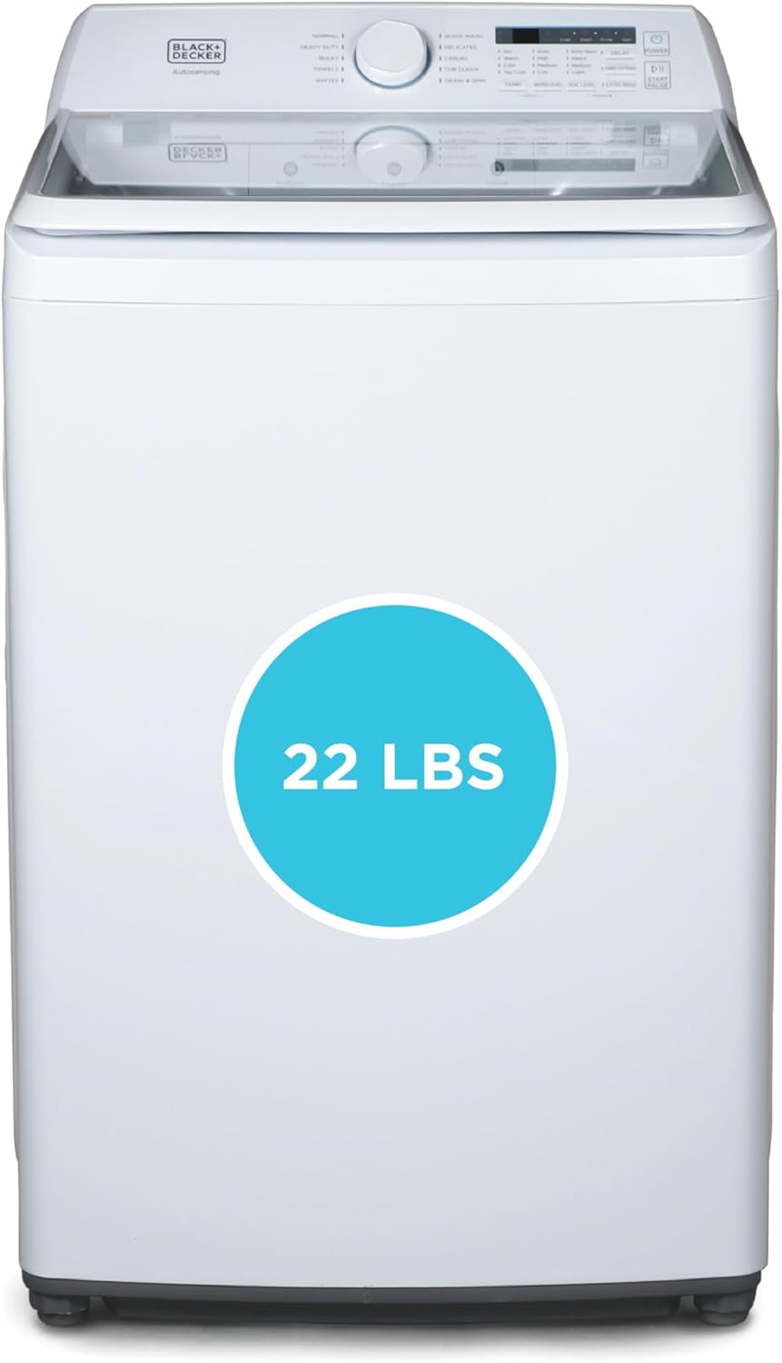 0.9 Cu. Ft. Portable Washing Machine – 5 Wash Cycles