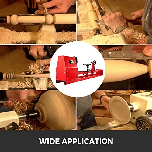 Wood Lathe 14″ x 40″, Benchtop Wood Lathe with 3 Chisels