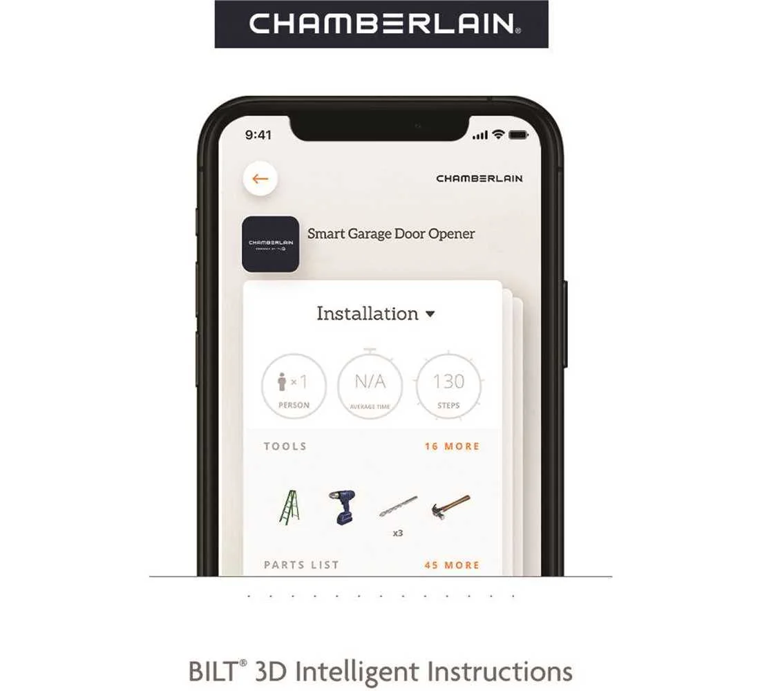 Chamberlain 0.5 HP Chain Drive Smart Garage Door Opener With 7 ft Rail – C2212T