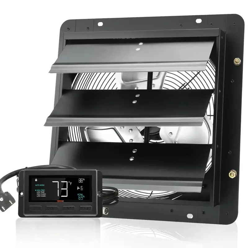VEVOR 14 inch Exhaust Fan, 1513 CFM, 120V/60Hz, 30W – Smart Controller