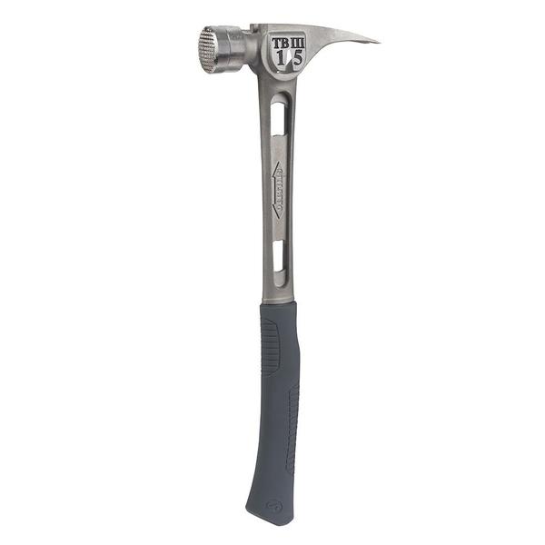 TB3MC 15 oz Ti-Bone III Titanium Hammer with Milled Face Curved Handle