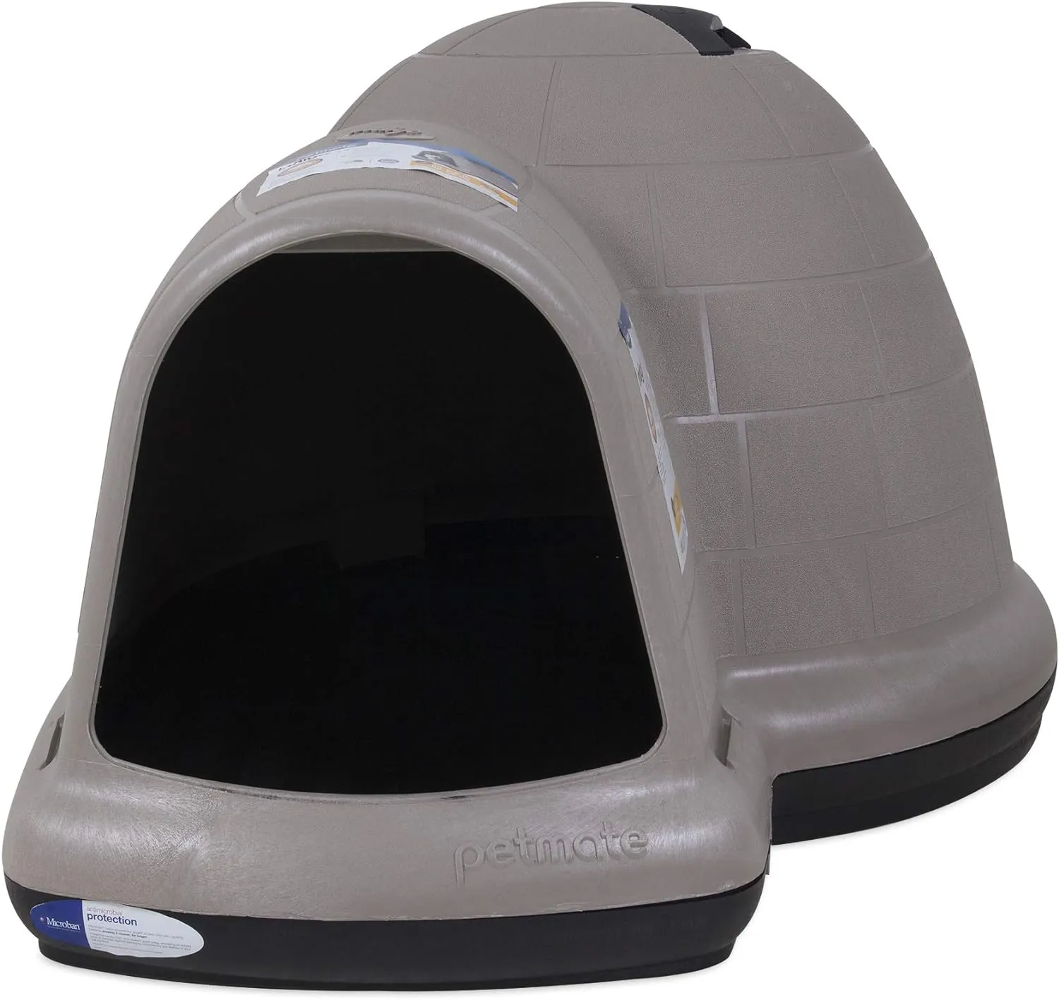 Dog House (Igloo Dog House, Made in USA with 90% Recycled Materials, All Weather Protection Pet Shelter) for XL Dogs 90 to 125 pounds, Made in USA
