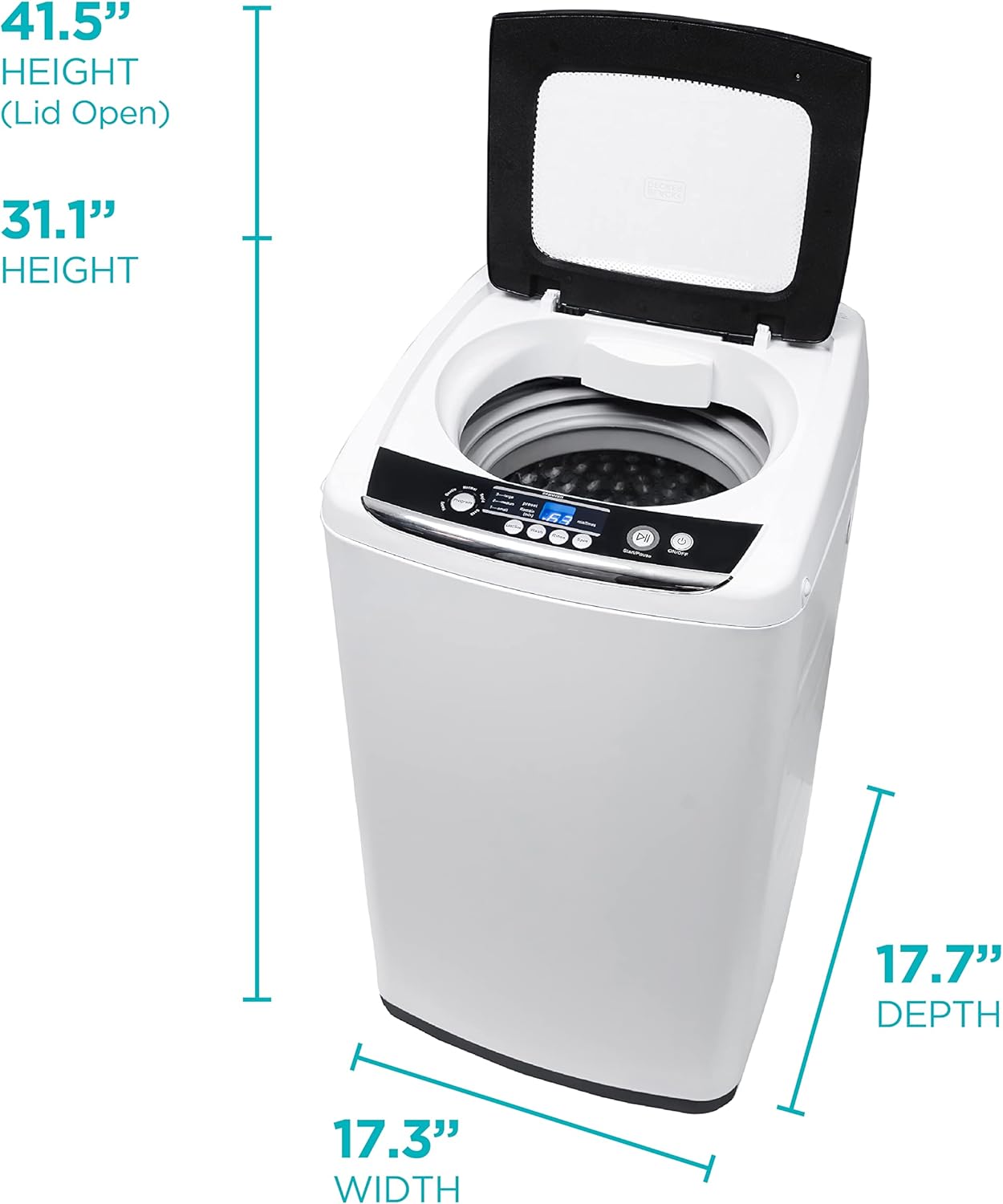 0.9 Cu. Ft. Portable Washing Machine – 5 Wash Cycles