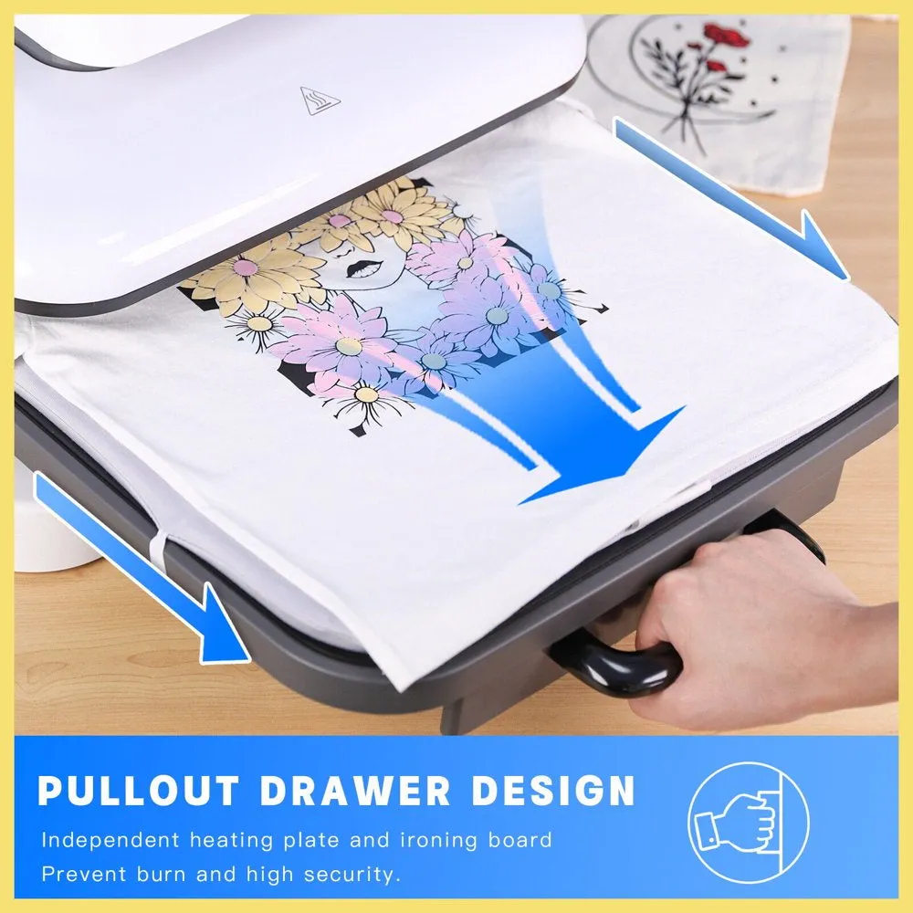 1500W 15″X15″ Auto Heat Press Machine for Transfer Vinyl& Sublimation Project