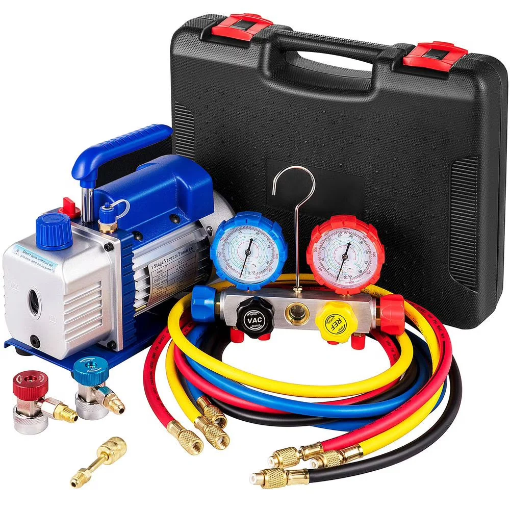 HVAC Vacuum Pump Kit, 4.8 CFM, 1/3 HP, Single Stage, 5 Pa – ZK44.8CFM