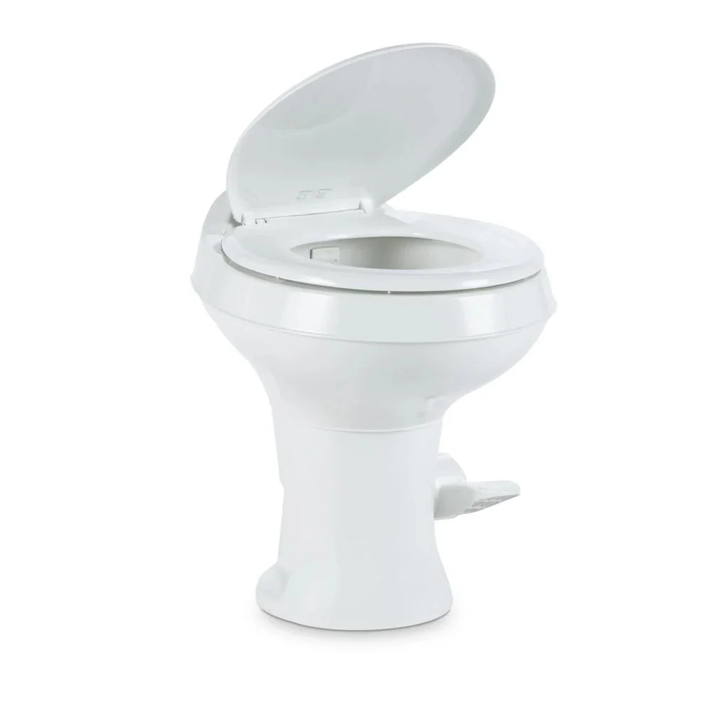 Dometic 300 Series Standard Height Heavy Duty Plastic RV Toilet, White – 302300071