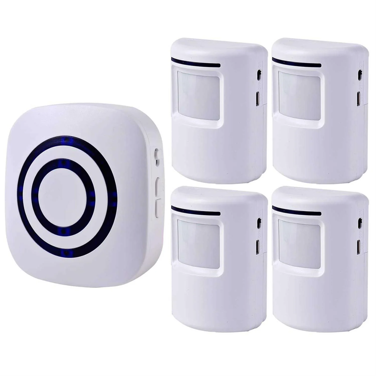 Seanme Wireless Driveway Motion Sensor Alarm With 4 Sensors, 1 Receiver And 38 Chime Tunes